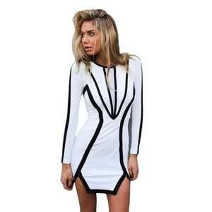 Bebe White Bodycon Dress size XXS